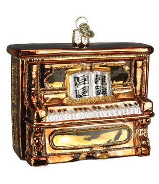 Old World Christmas Upright Piano Bruin | Kerst ornament