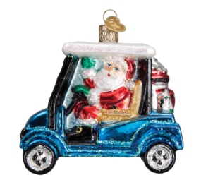 Old World Christmas Golfwagen Weihnachtsmann | Weihnachtsschmuck Old World Christmas Golfwagen Weihnachtsmann | Weihnachtsschmuck