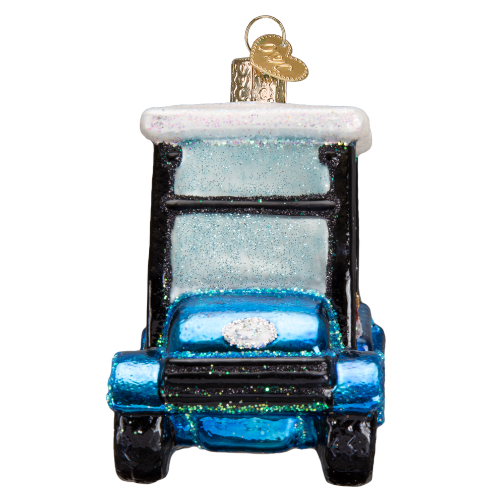 Old World Christmas Carro de golf Papá Noel | Decoración navideña Old World Christmas Carro de golf Papá Noel | Decoración navideña