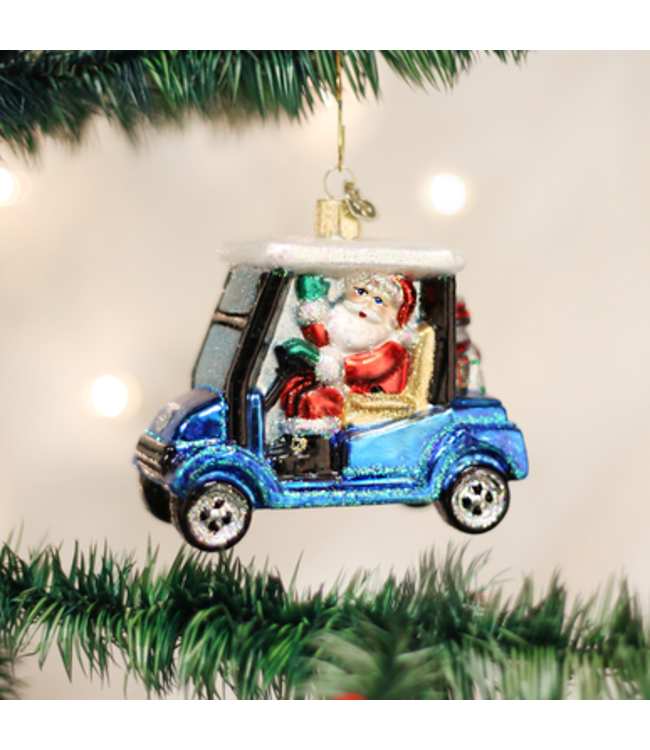 Old World Christmas Golf Cart Santa | julepynt