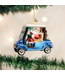 Old World Christmas Carro de golf Papá Noel | Decoración navideña