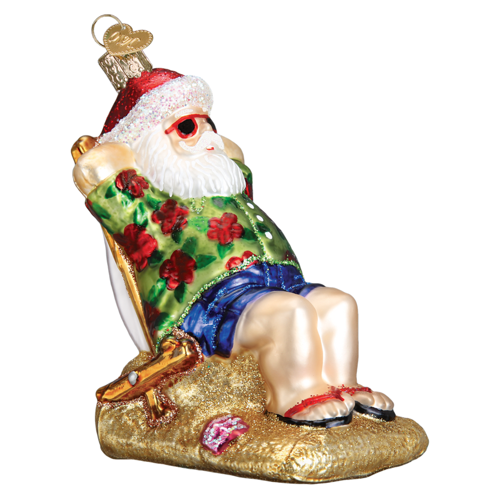 Old World Christmas Sunning Santa | Christmas ornament Old World Christmas Sunning Santa | Christmas ornament
