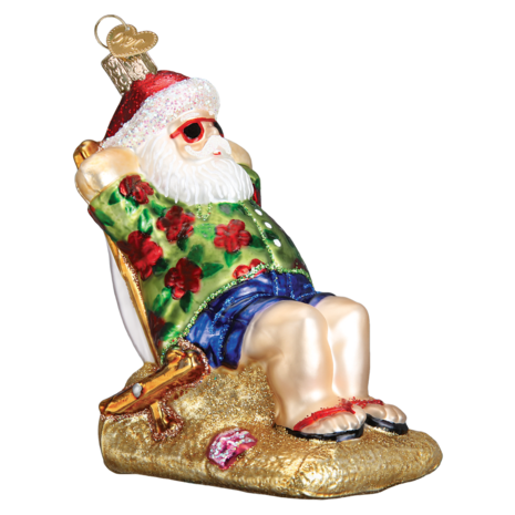 Old World Christmas Sunning Santa | Christmas ornament Old World Christmas Sunning Santa | Christmas ornament