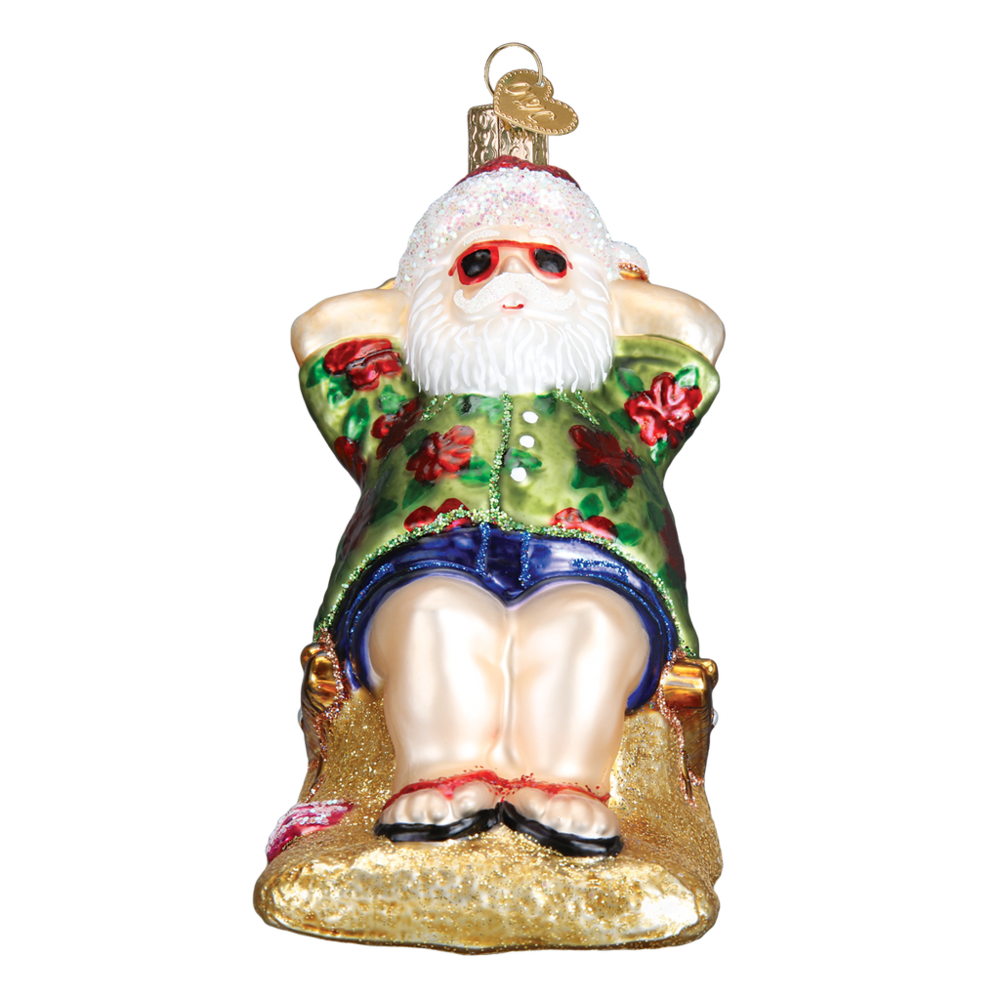 Old World Christmas Sunning Santa | Christmas ornament Old World Christmas Sunning Santa | Christmas ornament