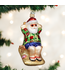 Old World Christmas Papá Noel tomando el sol | Decoración navideña