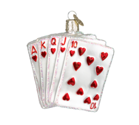 Old World Christmas Royal Flush Poker | Christmas ornament Old World Christmas Royal Flush Poker | Christmas ornament