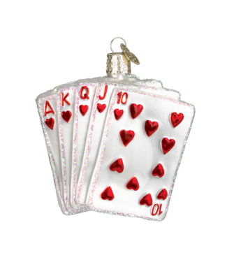 Old World Christmas Poker Scala Reale | Ornamento di Natale