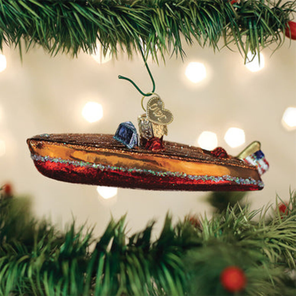 Old World Christmas Classic Wooden Boat | Christmas ornament Old World Christmas Classic Wooden Boat | Christmas ornament