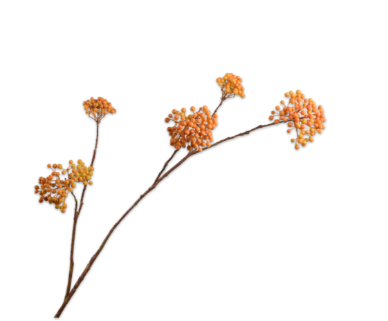 SILK-KA Branche de baie Orange / Jaune | 120cm SILK-KA Branche de baie Orange / Jaune | 120cm