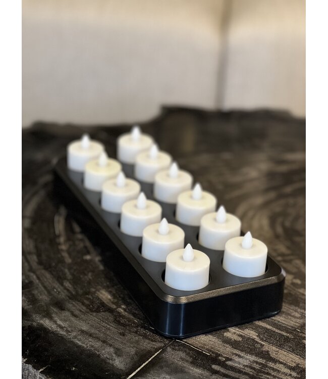 NU PUUR & GROEN 12 lumini LED ricaricabili di lusso