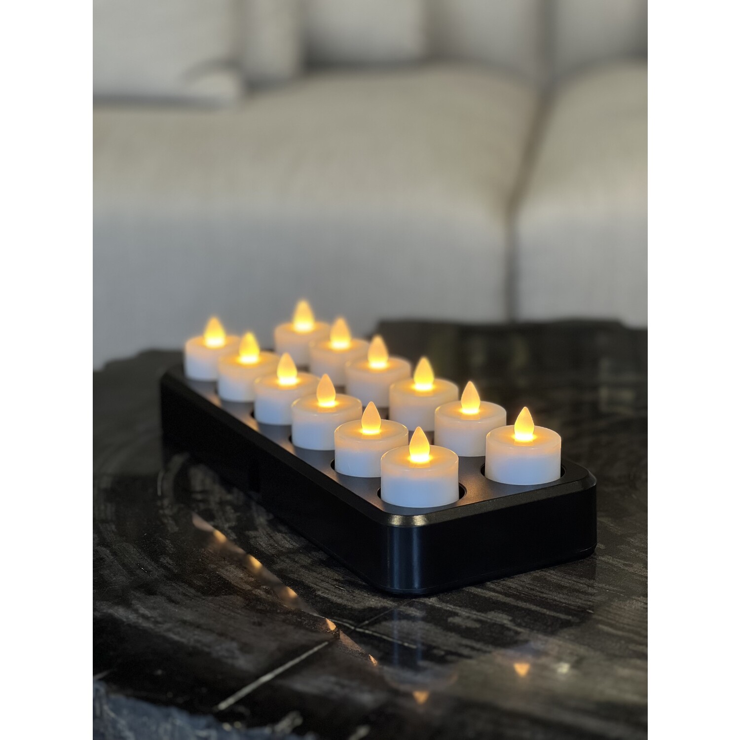 12 bougies chauffe-plat LED rechargeables de luxe - NU PUUR