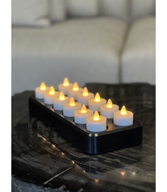 NU PUUR & GROEN 12 Luksus oppladbare LED-telys