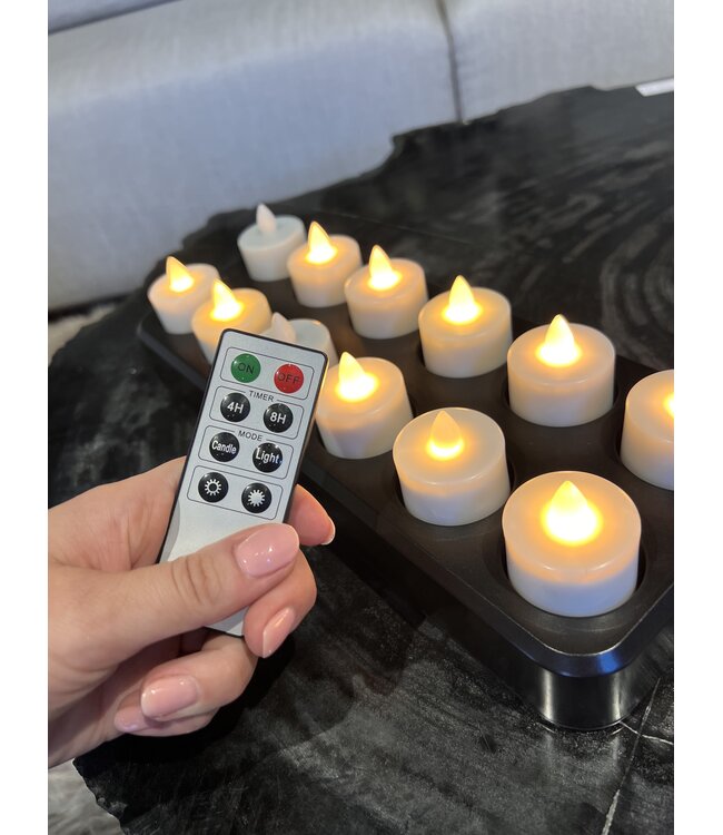 NU PUUR & GROEN 12 Luxury Rechargeable LED tealights