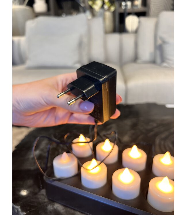 NU PUUR & GROEN 12 candelitas LED recargables de lujo