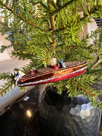 Old World Christmas Bateau en bois classique | décoration de Noël Old World Christmas Bateau en bois classique | décoration de Noël