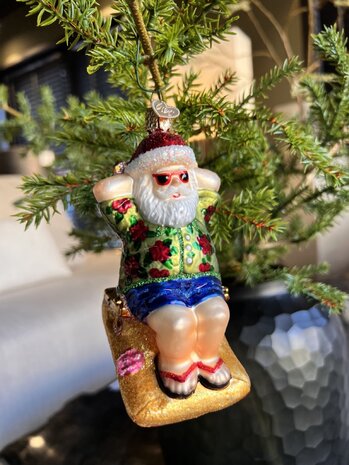 Old World Christmas Sunning Santa | Christmas ornament Old World Christmas Sunning Santa | Christmas ornament