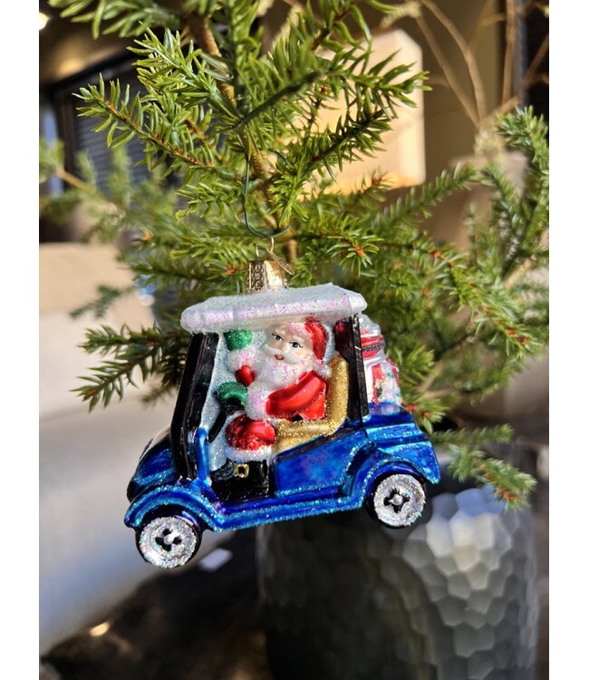 Old World Christmas Golf Cart Santa | julepynt