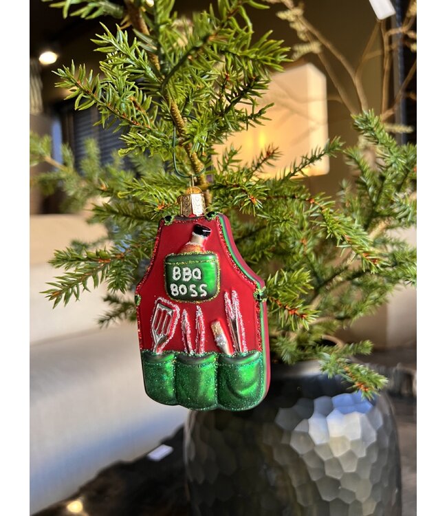 Old World Christmas Delantal para barbacoa | Decoración navideña