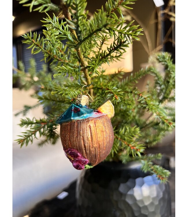 Old World Christmas Boisson tropicale à la noix de coco | décoration de Noël