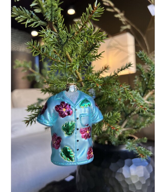 Old World Christmas Camicia hawaiana | Ornamento di Natale
