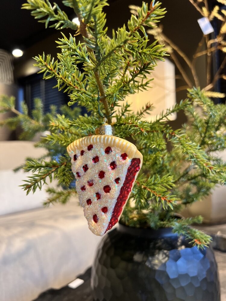 Old World Christmas Punto torta di ciliegie | Ornamento di Natale Old World Christmas Punto torta di ciliegie | Ornamento di Natale