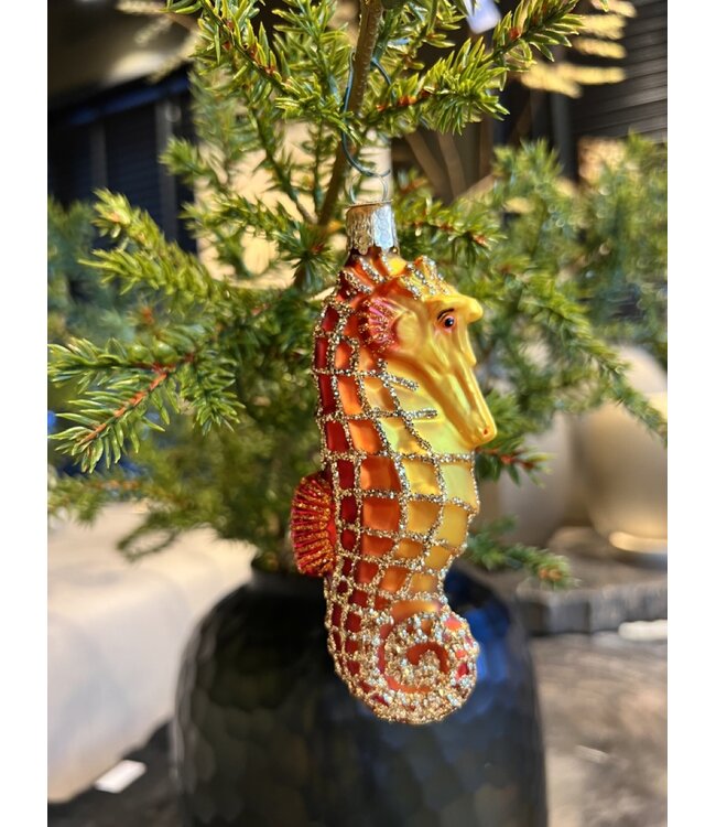 Old World Christmas Oranje Zeepaardje | Kerst ornament