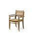 GOMMAIRE Outdoor Meubels | Organic Living Stackable Armchair Mieke | Teak Natural Grey / PE Wicker Sand