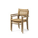 GOMMAIRE Outdoor | Organic Living Stapelbarer Sessel Mieke | Teak Naturgrau / PE-Geflecht Sand
