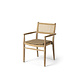 GOMMAIRE Outdoor | Organic Living Stablebar lenestol Mieke | Teak naturgrå / PE-flettet sand