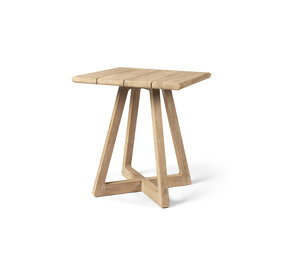 GOMMAIRE Outdoor Meubels | Organic Living Bistro-Bartisch Dennis | Teakholz Naturgrau