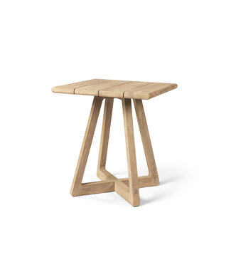 GOMMAIRE Outdoor Meubels | Organic Living Mesa de bar estilo bistró Dennis | Teca gris natural