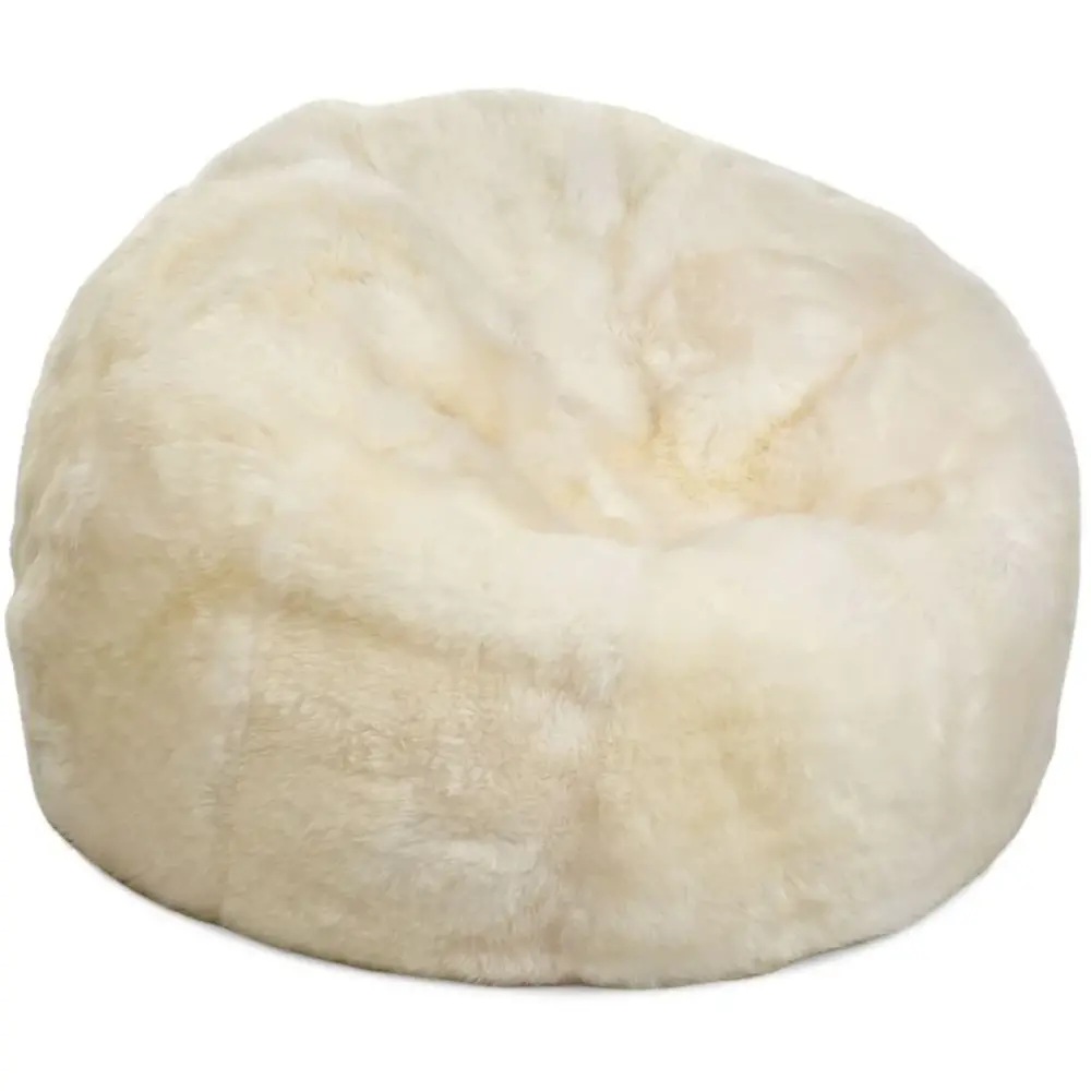 Natures Collection Pouf in pelle di pecora | Nuova Zelanda Lana Lunga Avorio 92x93 Natures Collection Pouf in pelle di pecora | Nuova Zelanda Lana Lunga Avorio 92x93