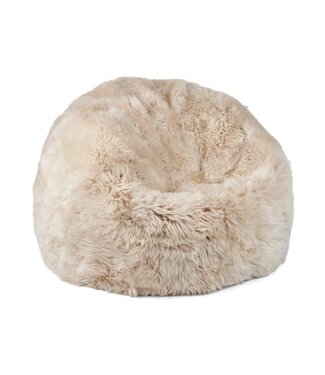 Natures Collection Pouf en peau de mouton | Lin long de Nouvelle-Zélande 73 x 74