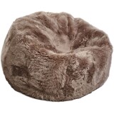 Natures Collection Pouf en peau de mouton | Colombe en laine longue de Nouvelle-Zélande 73x74