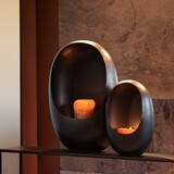 Originele Standing Egg Windlicht S | Zinc antique Inside / Outside