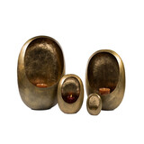 Original stehende Eierlaterne S | Messing antik / Gold antik blätternd innen