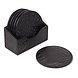 Natures Collection Cuir de veau Coaster | Noir Natures Collection Cuir de veau Coaster | Noir