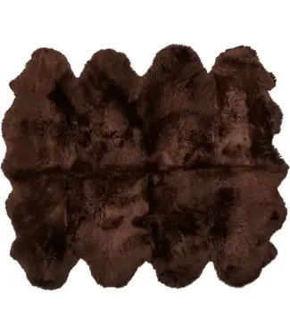 Natures Collection Schapenvacht New Zealand Longwool | Chocolate 180x214