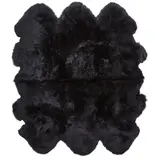 Natures Collection Peau de mouton Nouvelle-Zélande Longwool | Noir 180x162