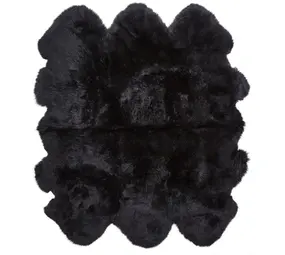 Natures Collection Saueskinn New Zealand Longwool | Svart 180x162 Natures Collection Saueskinn New Zealand Longwool | Svart 180x162