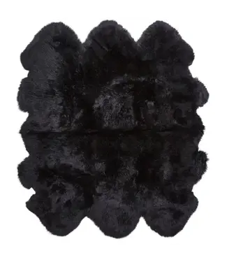 Natures Collection Saueskinn New Zealand Longwool | Svart 180x162