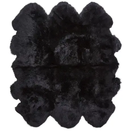 Natures Collection Piel de oveja Lana larga de Nueva Zelanda | Negro 180x162 Natures Collection Piel de oveja Lana larga de Nueva Zelanda | Negro 180x162