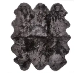 Natures Collection Schapenvacht New Zealand Longwool | Steel 180x162 Natures Collection Schapenvacht New Zealand Longwool | Steel 180x162