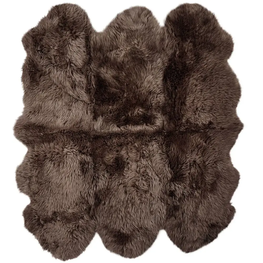 Natures Collection Piel de oveja Lana larga de Nueva Zelanda | Nogal 180x162 Natures Collection Piel de oveja Lana larga de Nueva Zelanda | Nogal 180x162