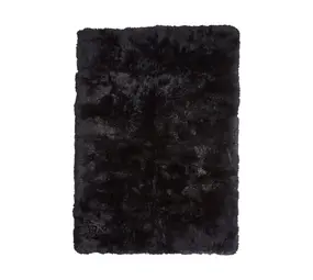 Natures Collection Schaffell Neuseeland Longwool | Schwarz 200x300 Natures Collection Schaffell Neuseeland Longwool | Schwarz 200x300