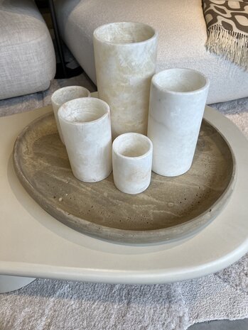 Alabaster Cilinder Tealight Alabaster Cilinder Tealight