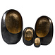 Originele Standing Egg Windlicht S | Zinc antique / Gold Antique Leafing Inside Originele Standing Egg Windlicht S | Zinc antique / Gold Antique Leafing Inside