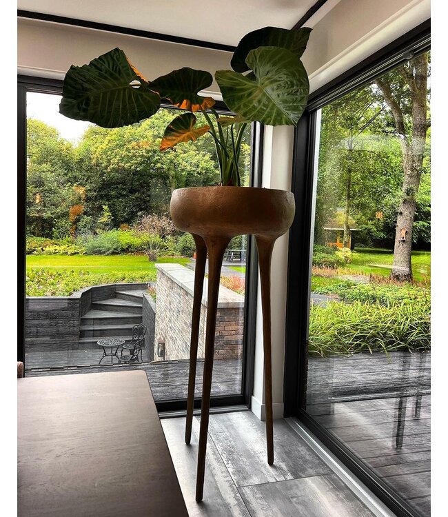 POLDR Design Pot à Jambes L | Bronze brut