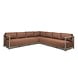 GOMMAIRE Outdoor | Organic Living Sofa L-Form Mieke | Teak naturgrau / PE-Wickersand