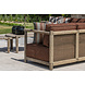 GOMMAIRE Outdoor | Organic Living Sofá en L Mieke | Teca Gris Natural / PE Mimbre Arena